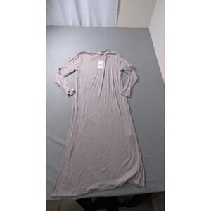 Motherhood Maternity Ribbed Long Sleeve Midi Dress Opal L